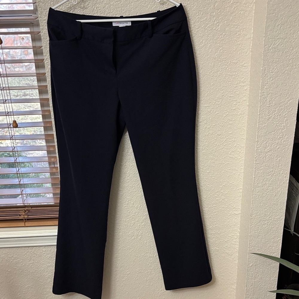 Liz Claiborne Navy Straight Leg Pants